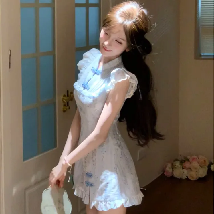 GUOZHEN Sleeveless Dress Women's-23
