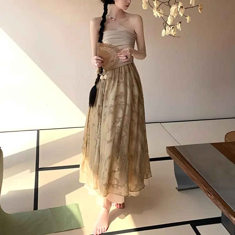GUOZHEN Sleeveless Dress Women's-2