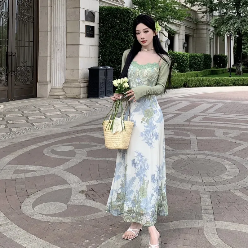 GUOZHEN Two Piece Skirt Sets Women's-5