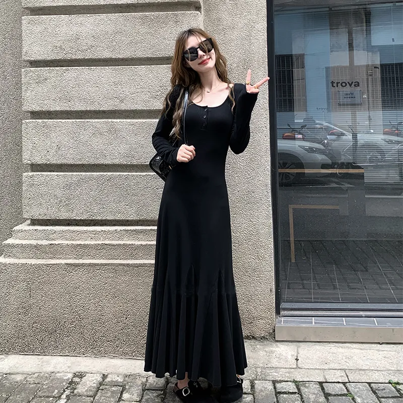 GUOZHEN Long Sleeved Dress Women's-2