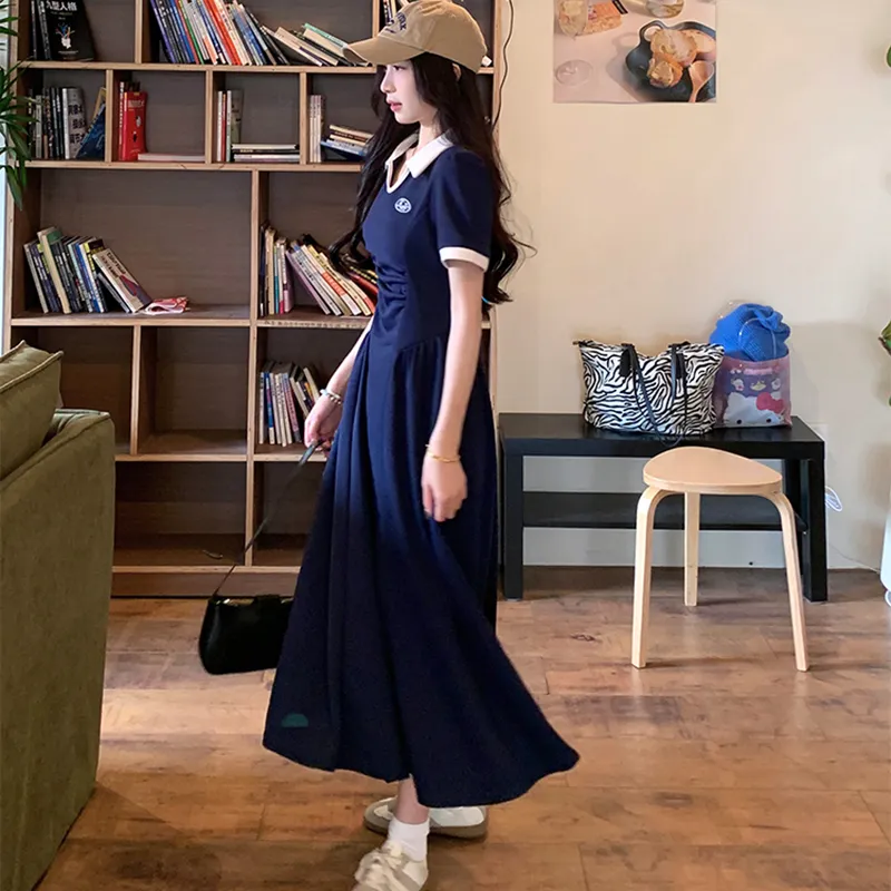 GUOZHEN Short Sleeved Dress Women's-1