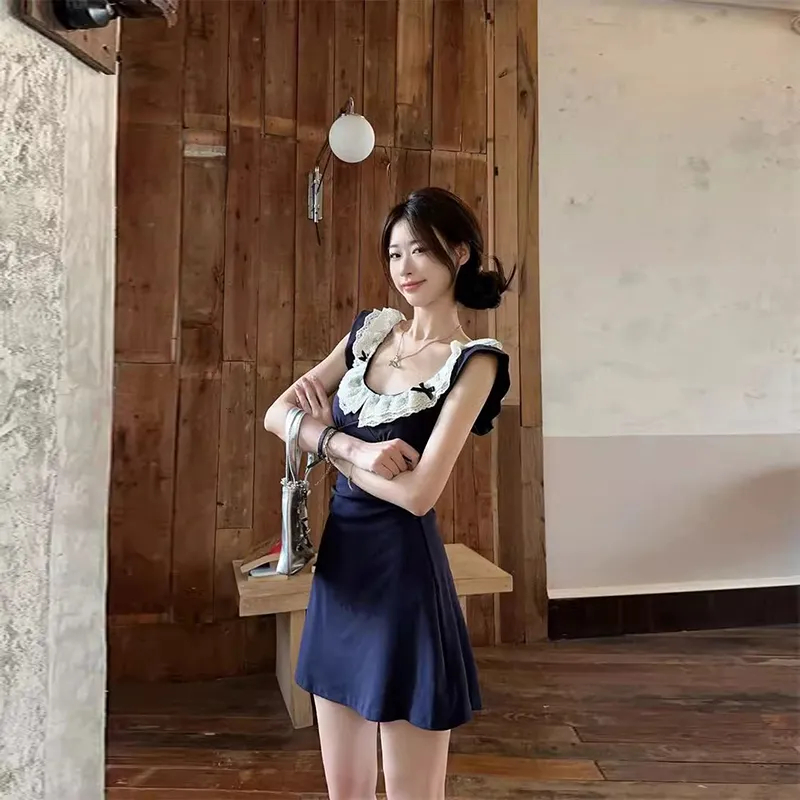 GUOZHEN Short Sleeved Dress Women's-4