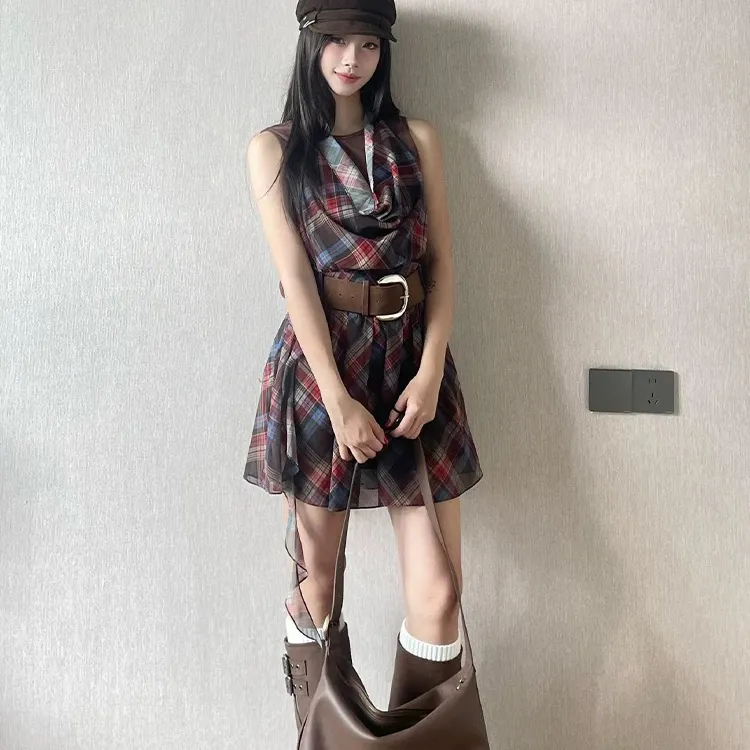 GUOZHEN Sleeveless Dress Women's-5