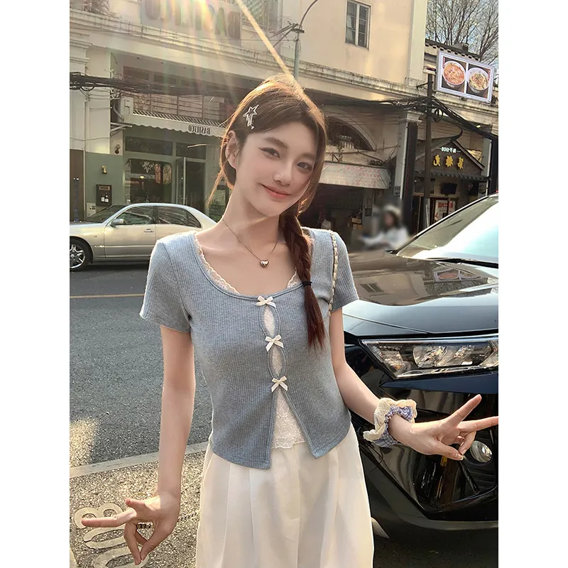 GUOZHEN Set in Sleeve T Shirt Women's-9