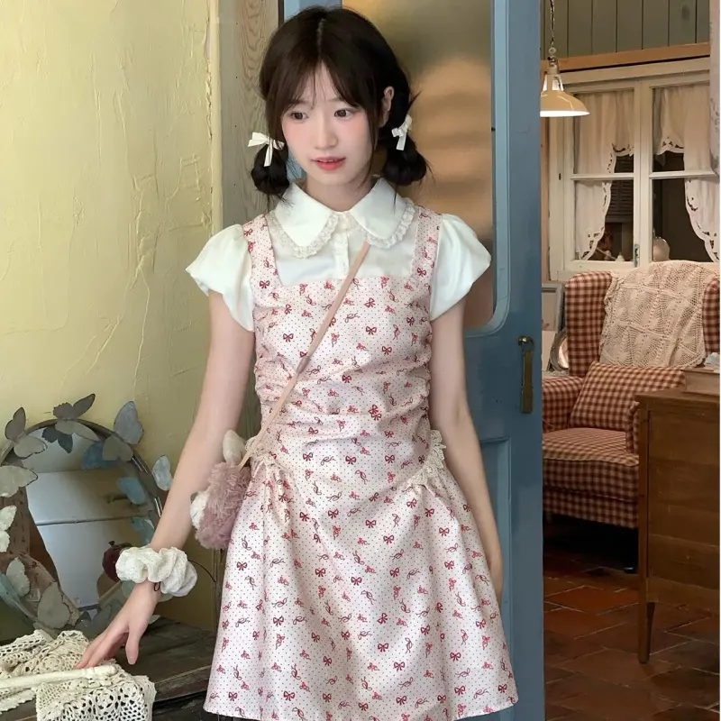 GUOZHEN Short Sleeved Dress Women's-5