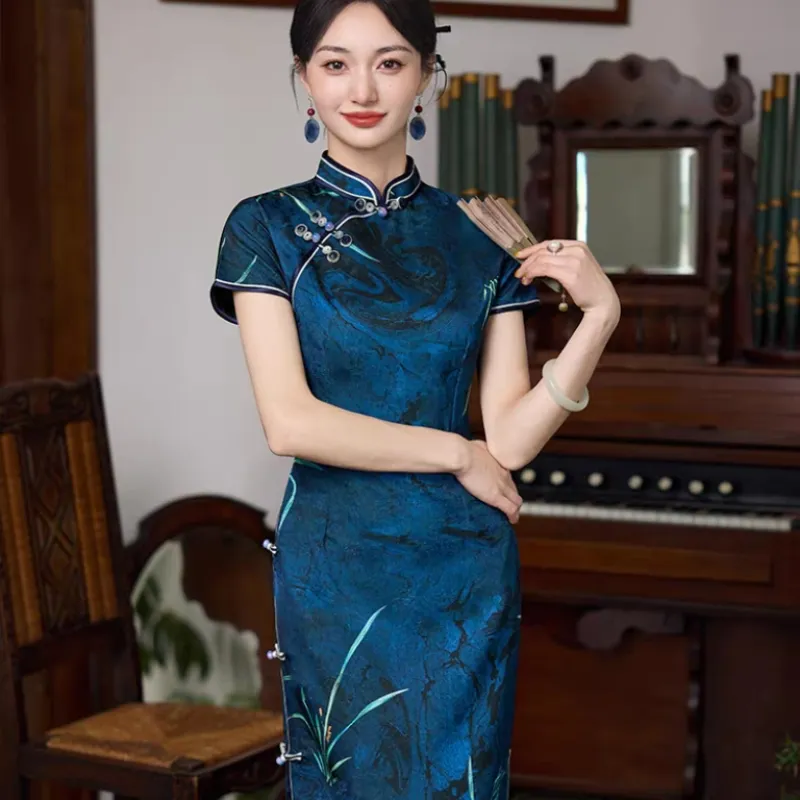 GUOZHEN Short Sleeved Dress Women's-4