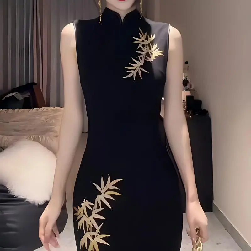 GUOZHEN Sleeveless Dress Women's-3