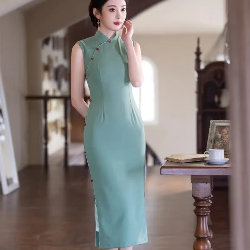 GUOZHEN Sleeveless Dress Women's-2