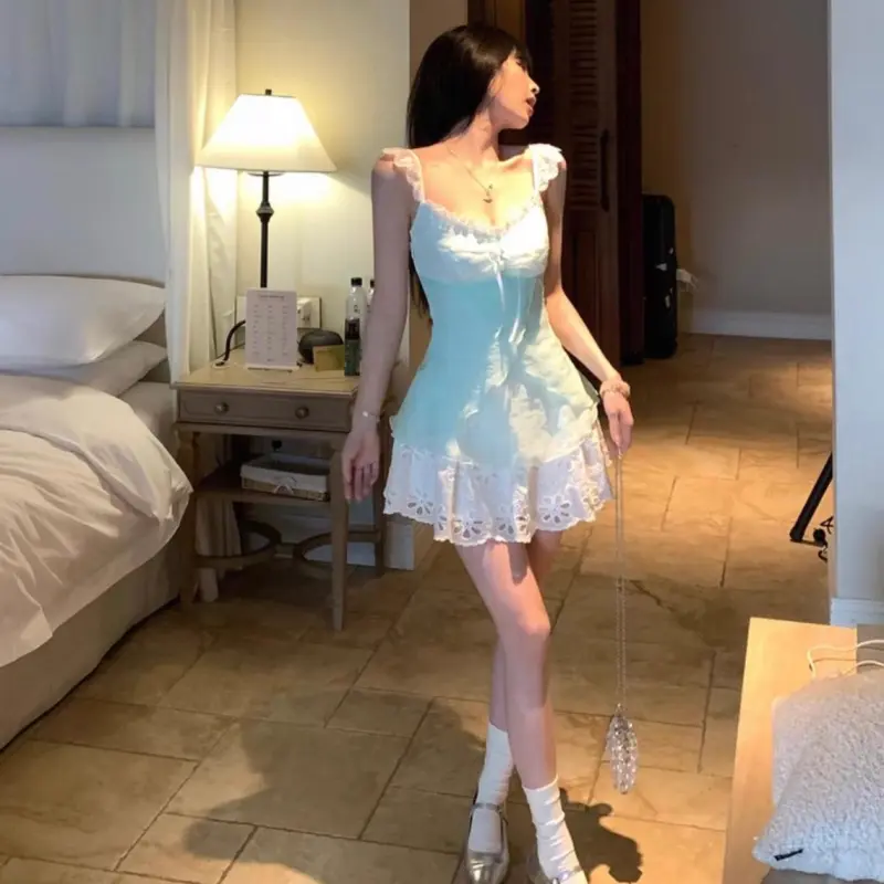 Fashion Comfortable Sea Salt Elf Style Vacation Skirt Set Women's-13