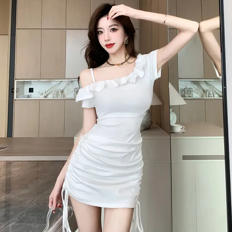 GUOZHEN Short Sleeved Dress Women's-3
