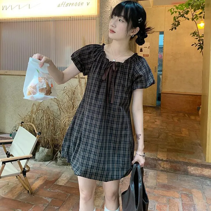 GUOZHEN Short Sleeved Dress Women's-5