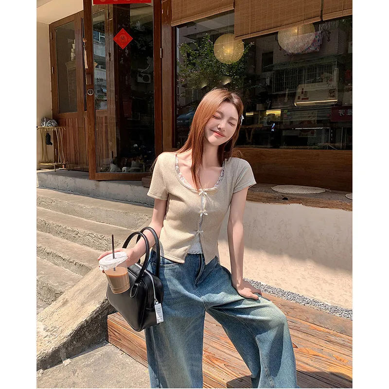 GUOZHEN Set in Sleeve T Shirt Women's-6