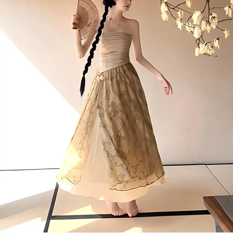GUOZHEN Sleeveless Dress Women's-5