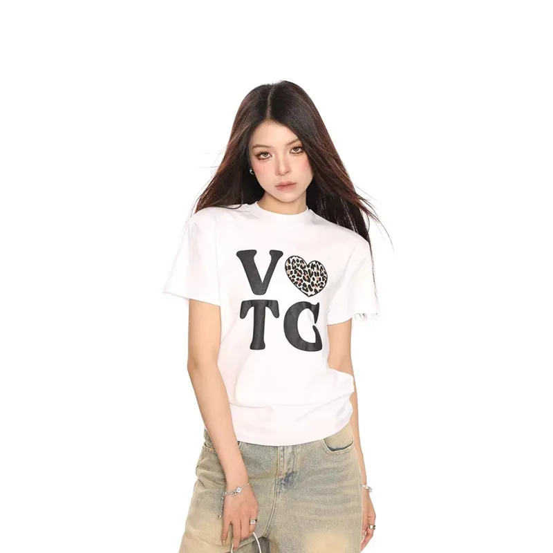 GUOZHEN Drop Shoulder Sleeve T Shirt Women's-14