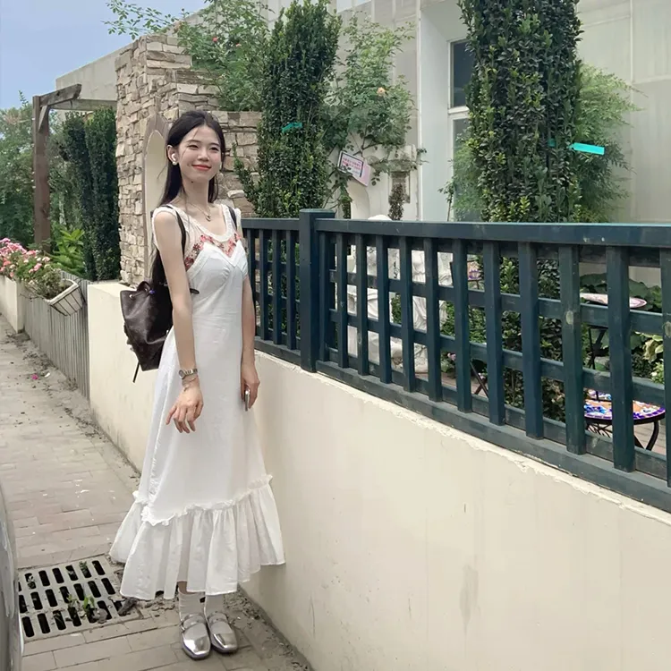 GUOZHEN Sleeveless Dress Women's-5