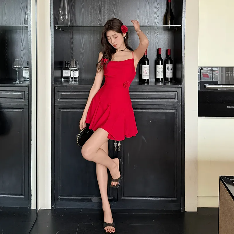 GUOZHEN Slip Dresses Women's-5