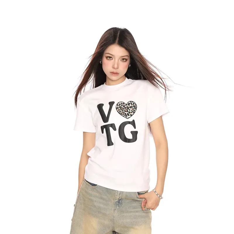 GUOZHEN Drop Shoulder Sleeve T Shirt Women's-10
