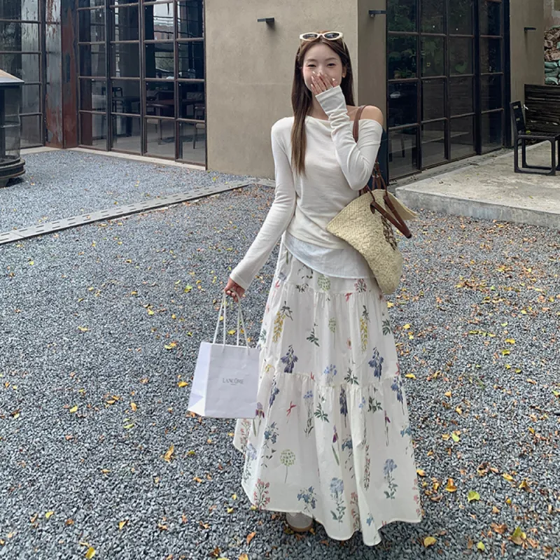 GUOZHEN Casual Long Skirt Women's-2