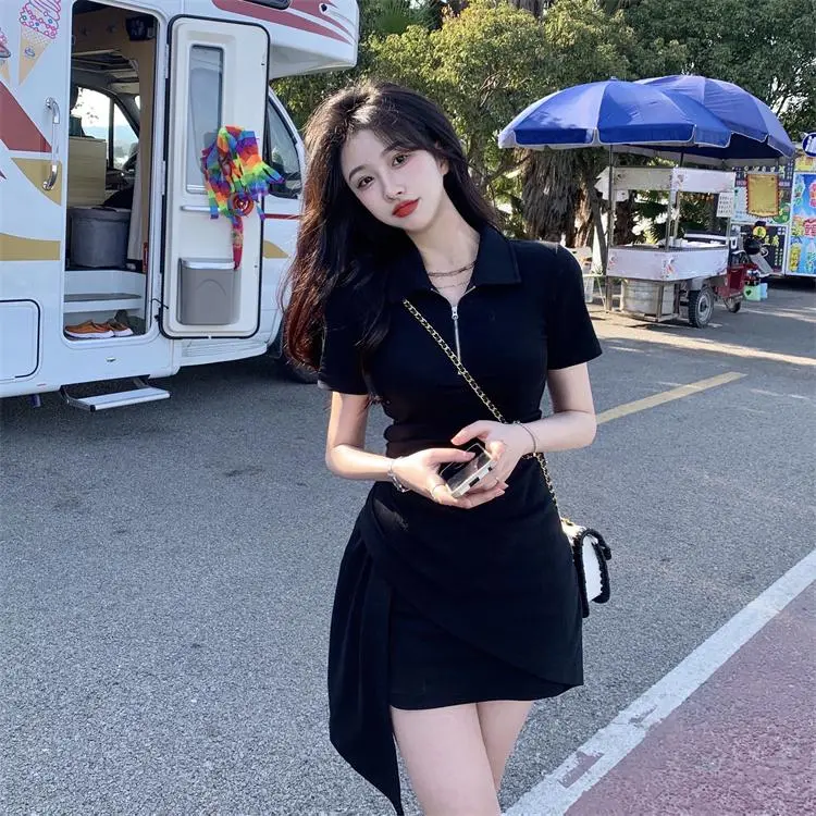 GUOZHEN Short Sleeved Dress Women's-2