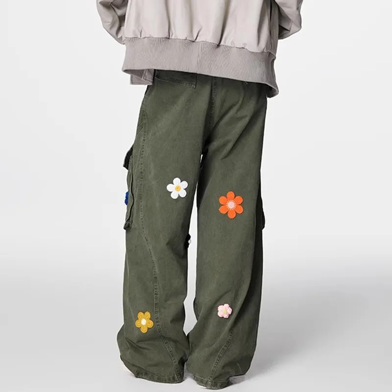 GUOZHEN Cargo Pants Women's Green Cargo Pants-5
