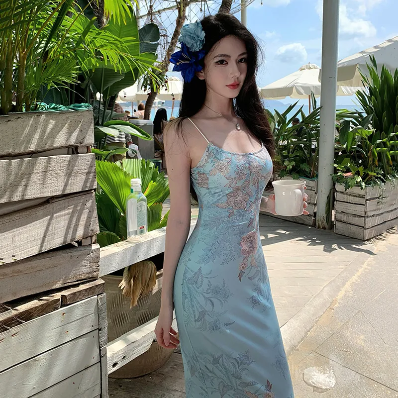 GUOZHEN Slip Dresses Women's Image Color-2