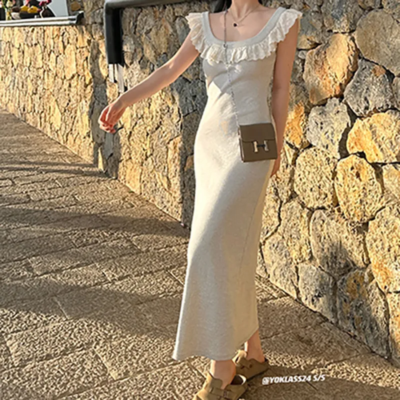 GUOZHEN Sleeveless Dress Women's-3