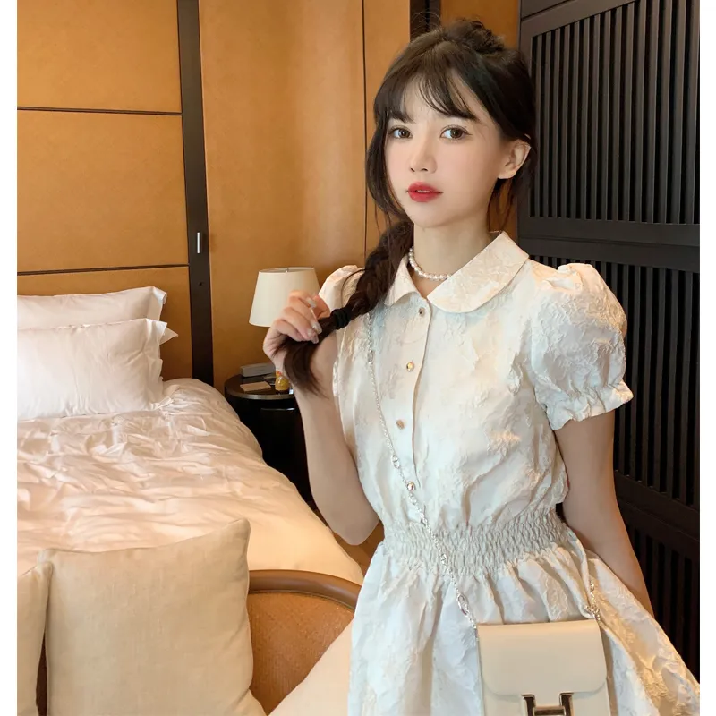GUOZHEN Short Sleeved Dress Women's-2