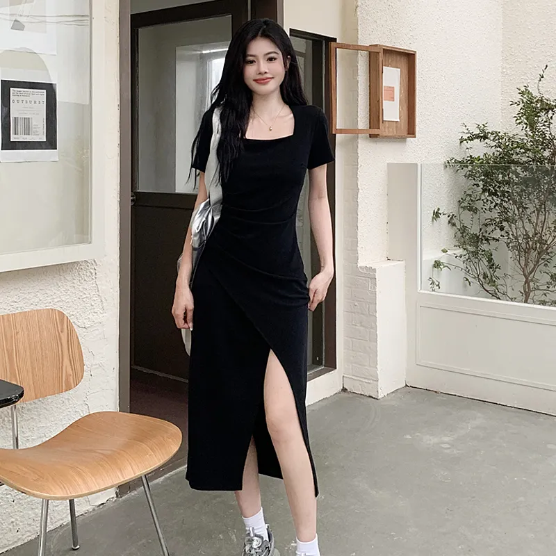 GUOZHEN Short Sleeved Dress Women's-3