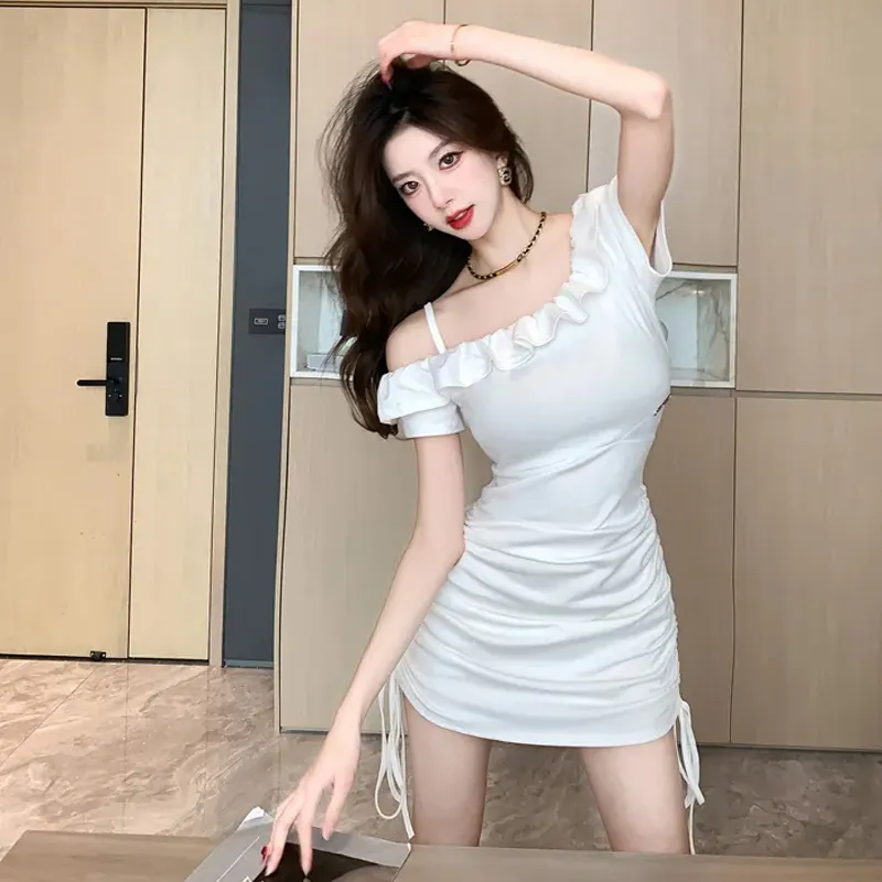 GUOZHEN Short Sleeved Dress Women's-4