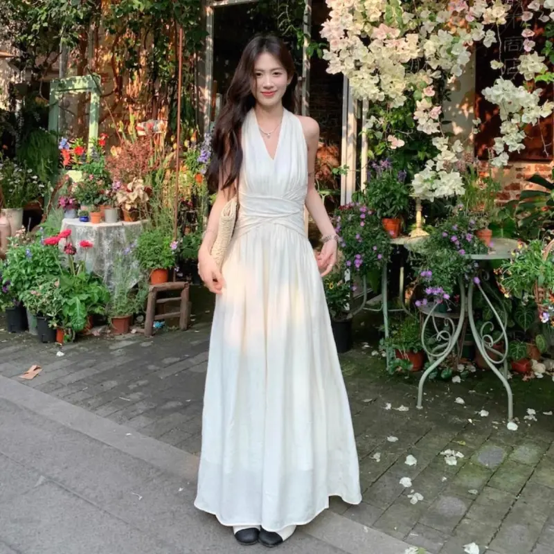 GUOZHEN Sleeveless Dress Women's-2