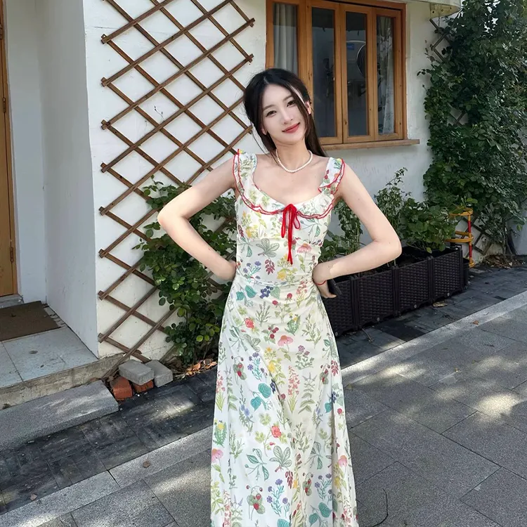 GUOZHEN Slip Dresses Women's Floral-2