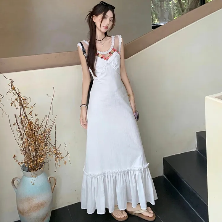 GUOZHEN Sleeveless Dress Women's-1