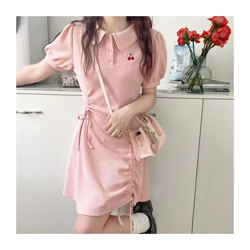 GUOZHEN Short Sleeved Dress Women's-5
