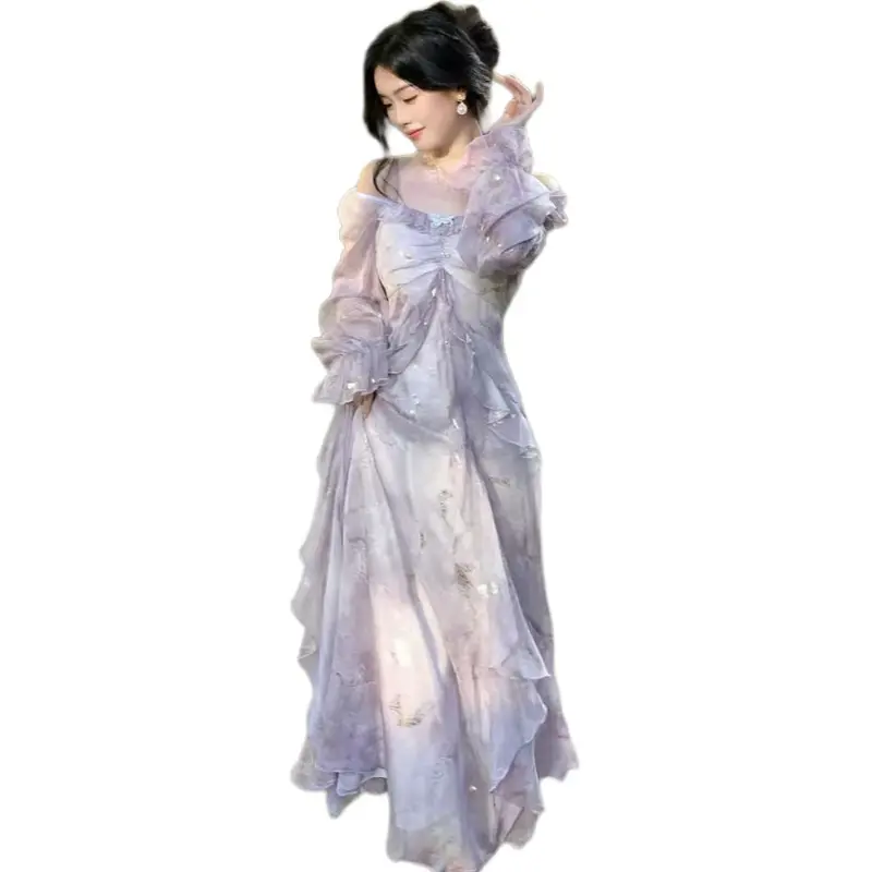 GUOZHEN Long Sleeved Dress Women's-2