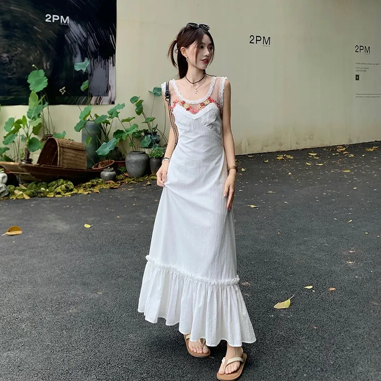 GUOZHEN Sleeveless Dress Women's-4