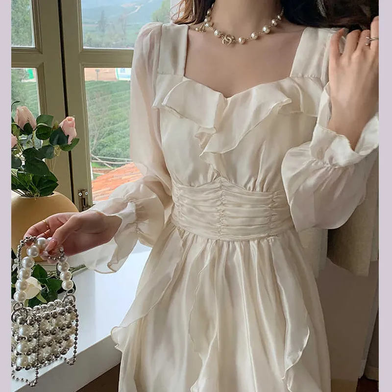 GUOZHEN Long Sleeved Dress Women's-2