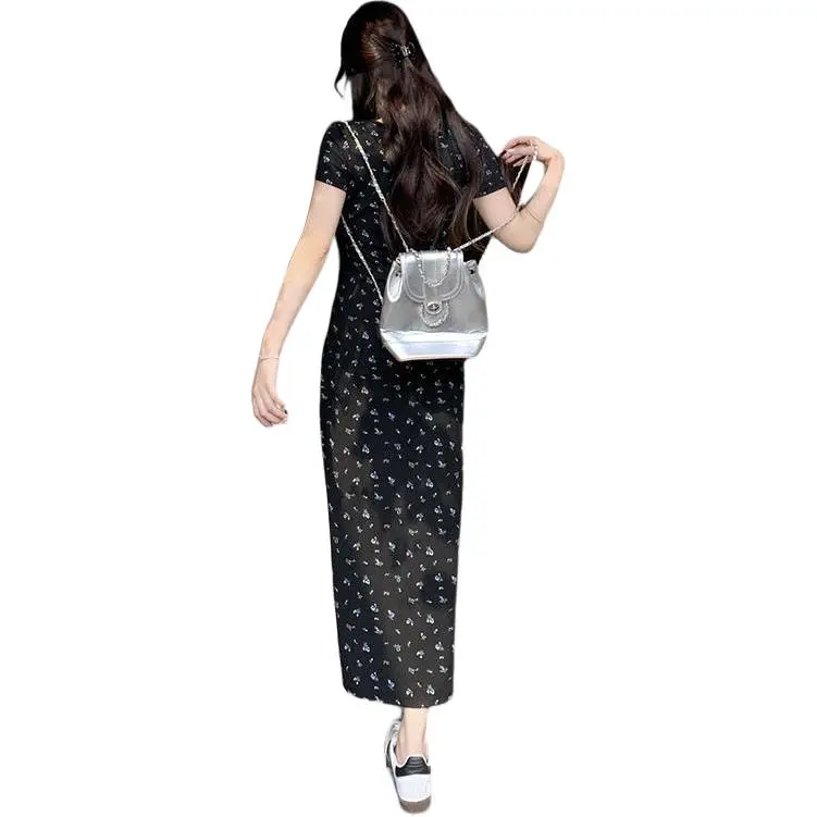 GUOZHEN Short Sleeved Dress Women's-1