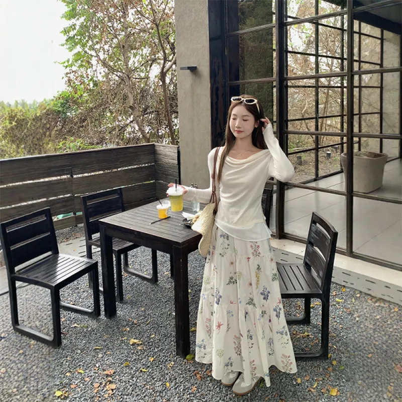 GUOZHEN Casual Long Skirt Women's-6