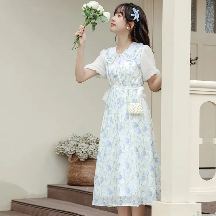 GUOZHEN Short Sleeved Dress Women's-2