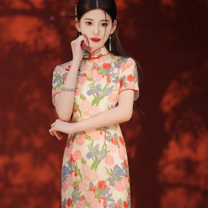 GUOZHEN Short Sleeved Dress Women's-2