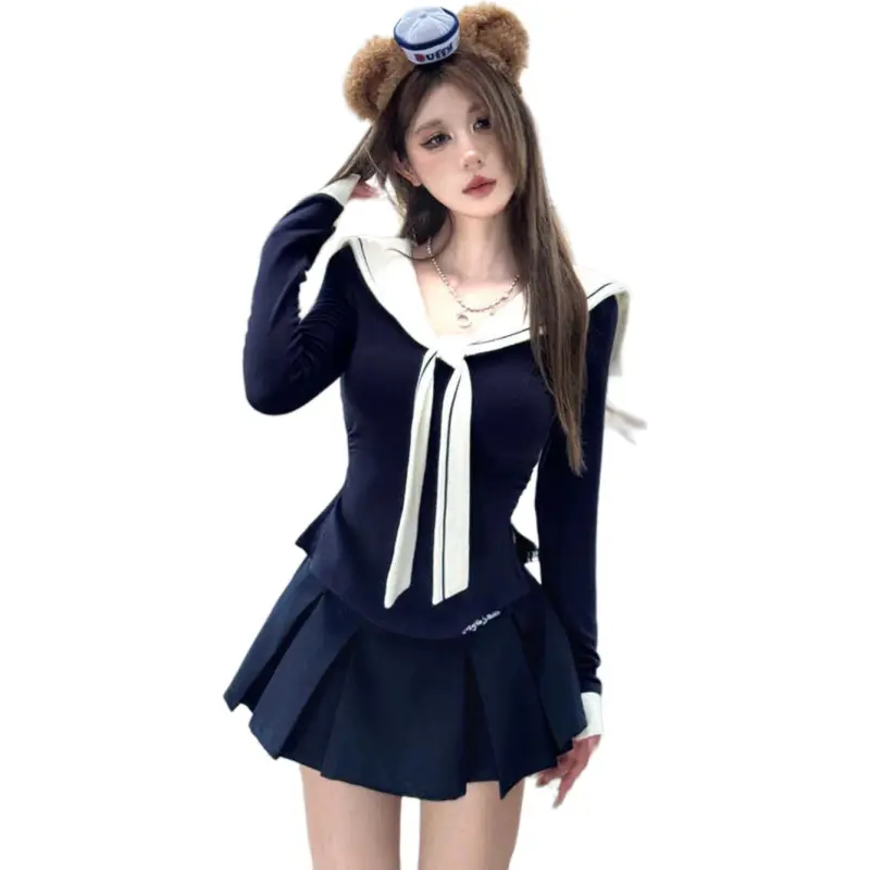 GUOZHEN Two Piece Skirt Sets Women's-2