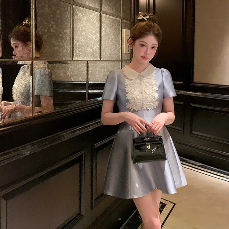 GUOZHEN Short Sleeved Dress Women's-9