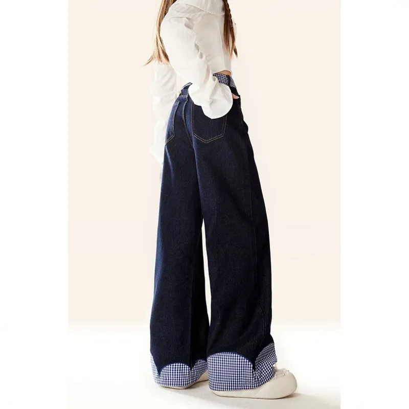 GUOZHEN Jeans Women's Blue-4