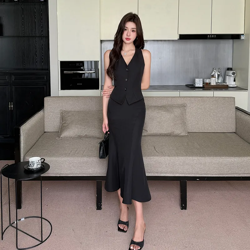 GUOZHEN Sleeveless Dress Women's-1