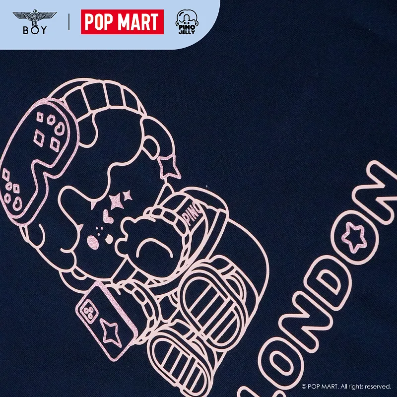 Boy London x POP MART T-Shirt Unisex Navy Blue-1