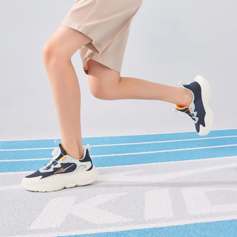 ERKE KIDS Slip Resistant Cushioning Abrasion Resistant Low Top Running Shoes Ink Blue/Dream Blue Kids'-6