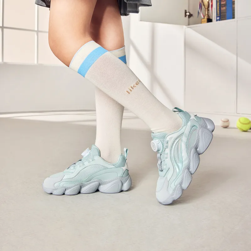 ERKE KIDS Slip-Resistant Cushioning Abrasion-Resistant Low-Top Kids Lifestyle Shoes Well Sky Blue/Moonstone Gray Kids'-3