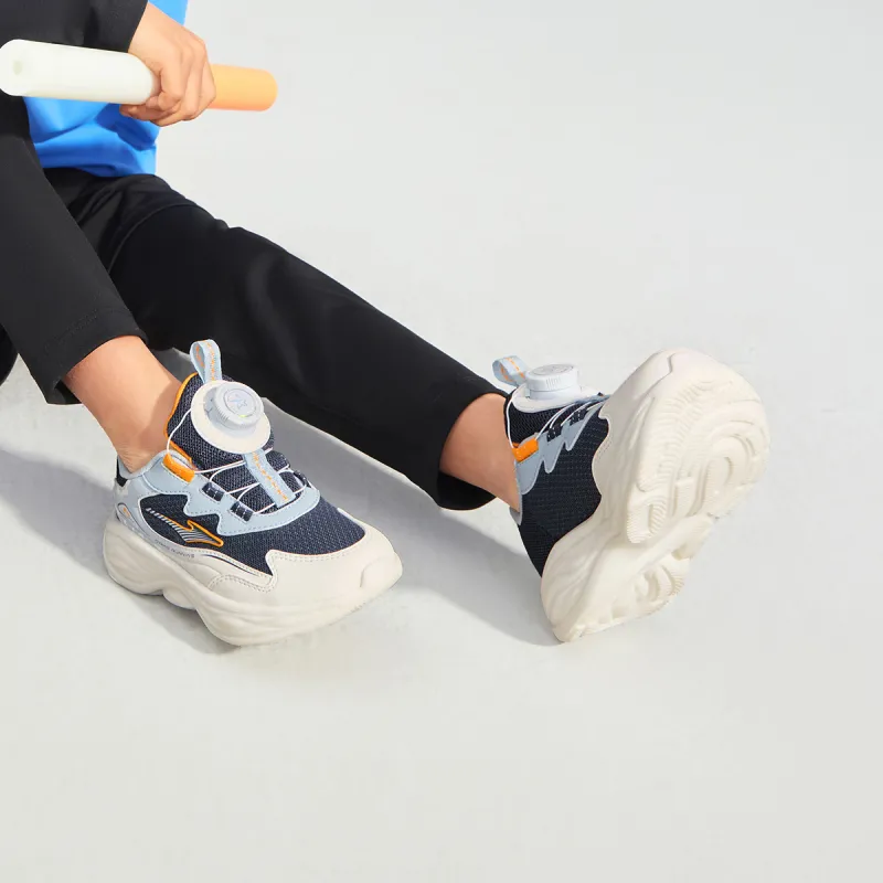 ERKE KIDS Slip Resistant Cushioning Abrasion Resistant Breathable Low Top Running Shoes Dream Blue Kids'-4
