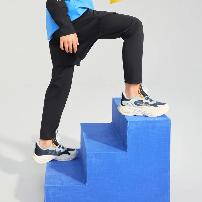 ERKE KIDS Slip Resistant Cushioning Abrasion Resistant Breathable Low Top Running Shoes Dream Blue Kids'-3
