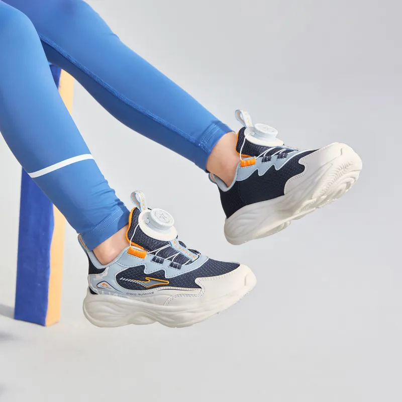 ERKE KIDS Slip Resistant Cushioning Abrasion Resistant Breathable Low Top Running Shoes Dream Blue Kids'-7